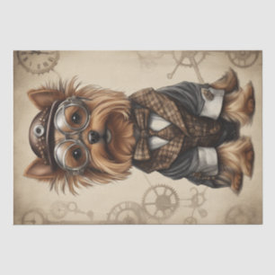 Steampunk Paws: Die Yorkshire Terrier Decoupage Seidenpapier