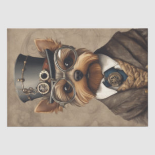 Steampunk Paws: Die Yorkshire Terrier Decoupage Seidenpapier
