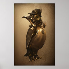 Steampunk Penguin | Drucken Poster