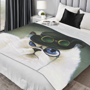 Steampunk Persian Cat Fleecedecke