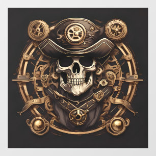 Steampunk Pirate Skull Window Fensteraufkleber