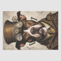 Steampunk Pitbull Decoupage Paper