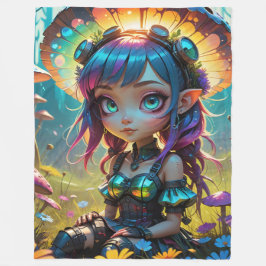 Steampunk Pixie Fleece Blanket