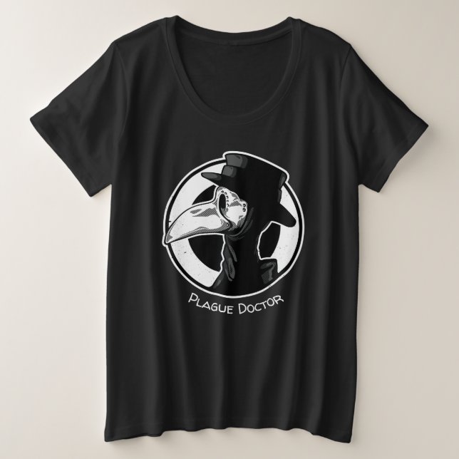 Steampunk Plague Doctor Bird Mask B/W (Design devant)