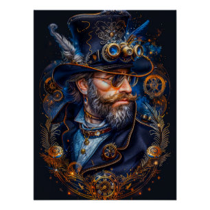 Steampunk-Plakatdesign Poster