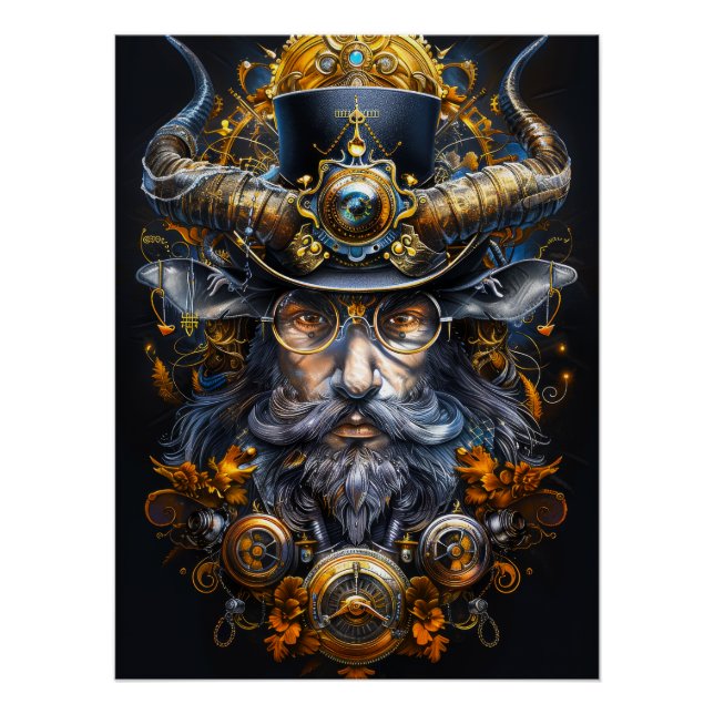 Steampunk-Plakatdesign Poster (Vorderseite)