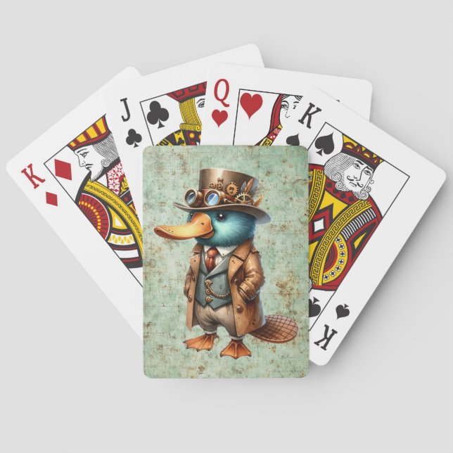 Steampunk Platypus Spielkarten (Rückseite)