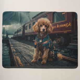 Steampunk Poodle Stationmaster Portrait Sherpadecke