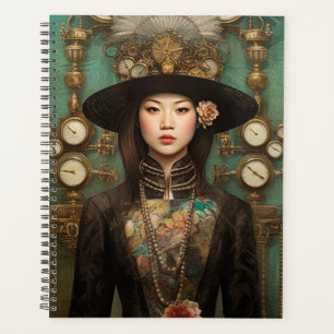 Steampunk-Portrait einer Lady Planer