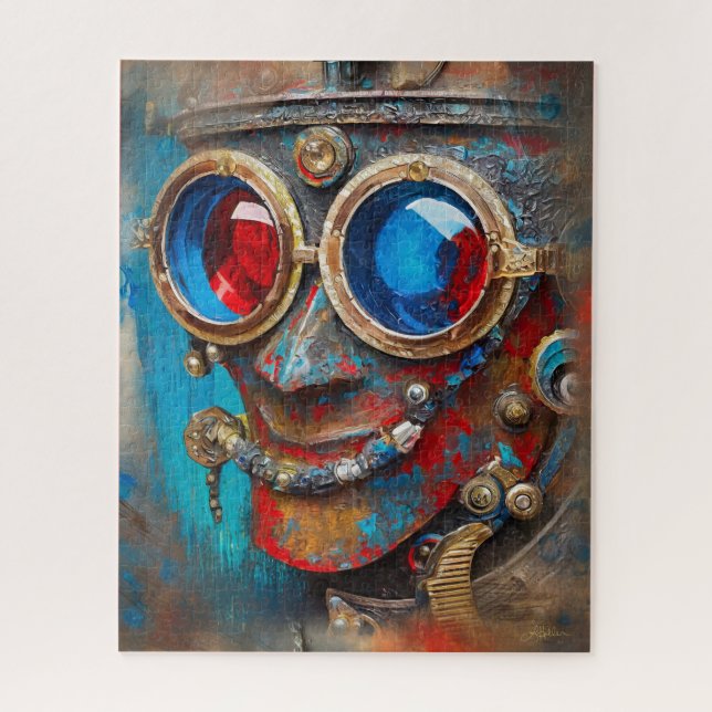 Steampunk-Porträt des Blechmanns (Vertikal)