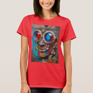 Steampunk-Porträt des Blechmanns T-Shirt