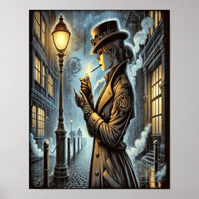 Steampunk Poster 20, Das Geheimnis des Detektivs (Vorne)