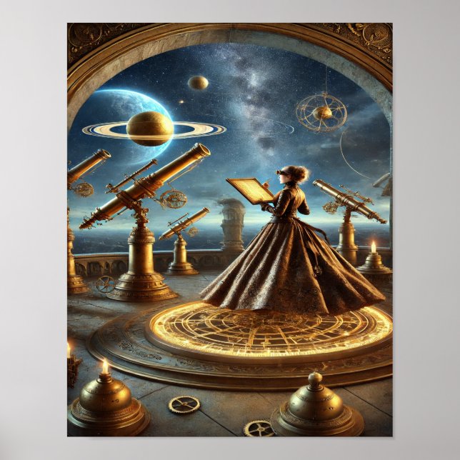 Steampunk Poster 27, The Ether-Powered Astronomer (Vorne)