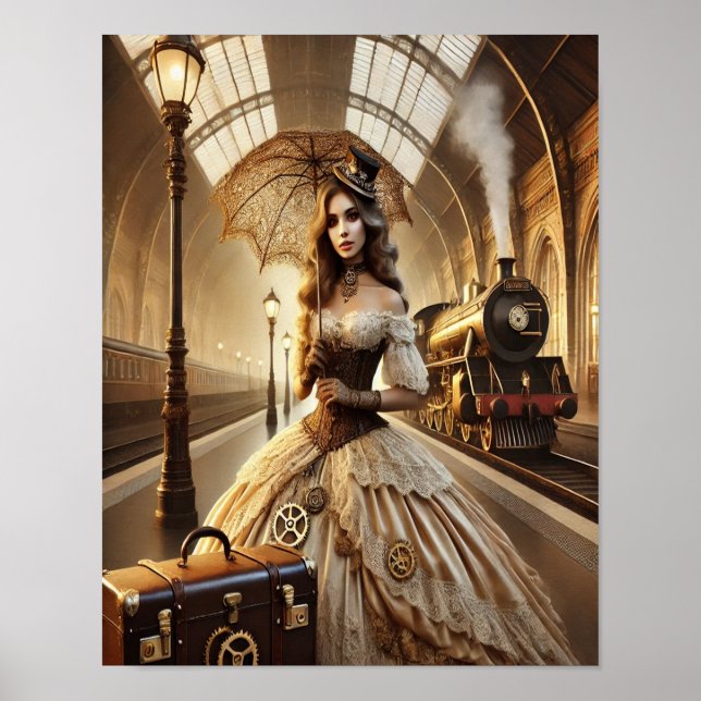 Steampunk Poster 29, Der Bahnhof Debutante (Vorne)