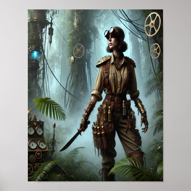 Steampunk Poster 38, The Dschungel Expeditionist (Vorne)