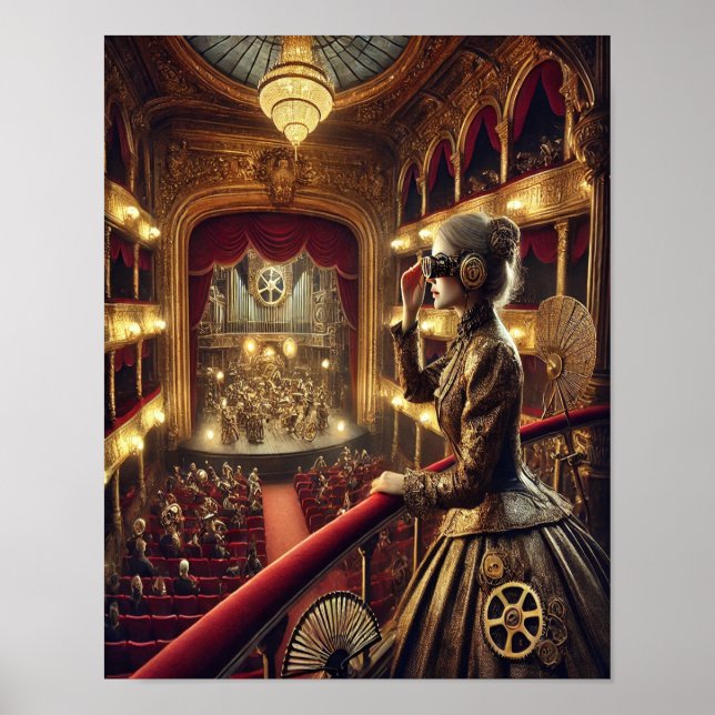 Steampunk Poster 51 Die Mechanische Oper Schirmher (Vorne)