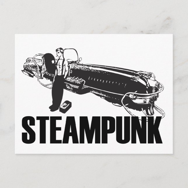 Steampunk Postkarte (Vorderseite)