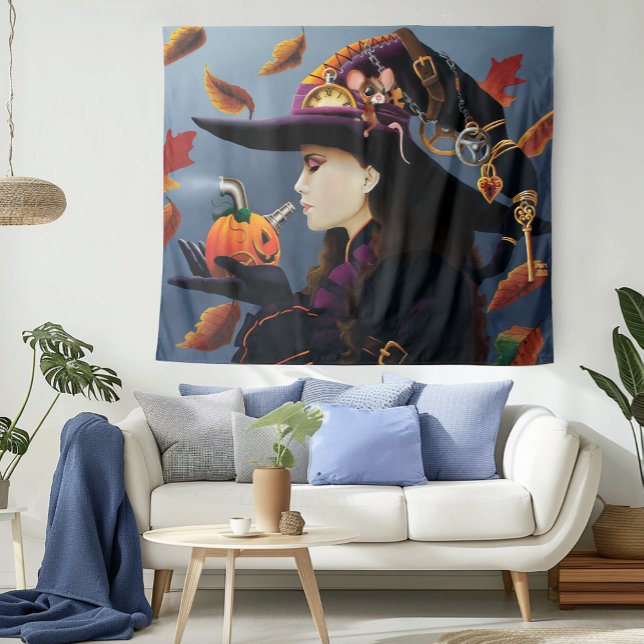 Steampunk Pumpkin Hexe Wandteppich (Von Creator hochgeladen)