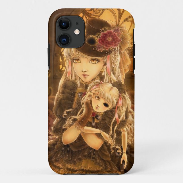 Steampunk Puppen-Gesicht iPhone 5 Fall Case-Mate iPhone Hülle (Rückseite)