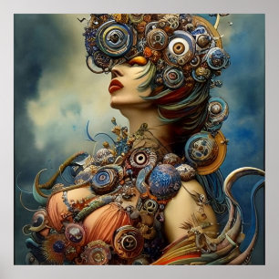 Steampunk Queen Art Poster