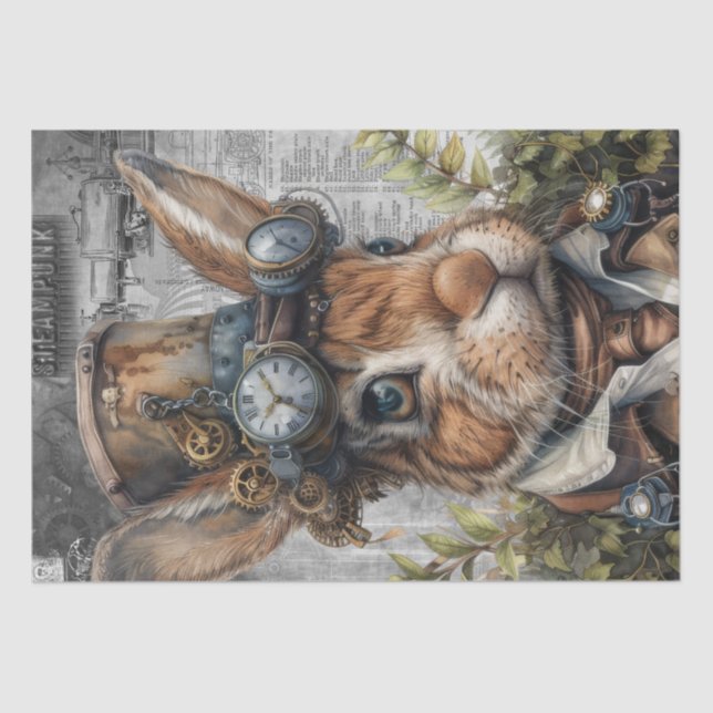 Steampunk Rabbit Seidenpapier (Vorderseite)