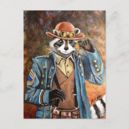 Steampunk Raccoon Postkarte