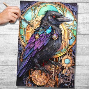 Steampunk Raven 3 Decoupage Paper Seidenpapier