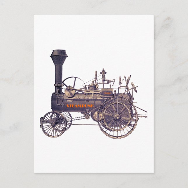 Steampunk Rebel Steam Motor Postkarte (Vorderseite)