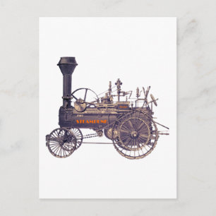 Steampunk-Rebellendampfmaschine Postkarte