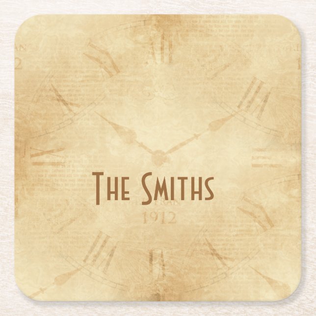 Steampunk Rechteckiger Pappuntersetzer (Vorderseite)