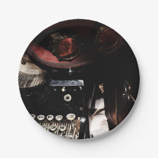 Steampunk Reflexionen Pappteller