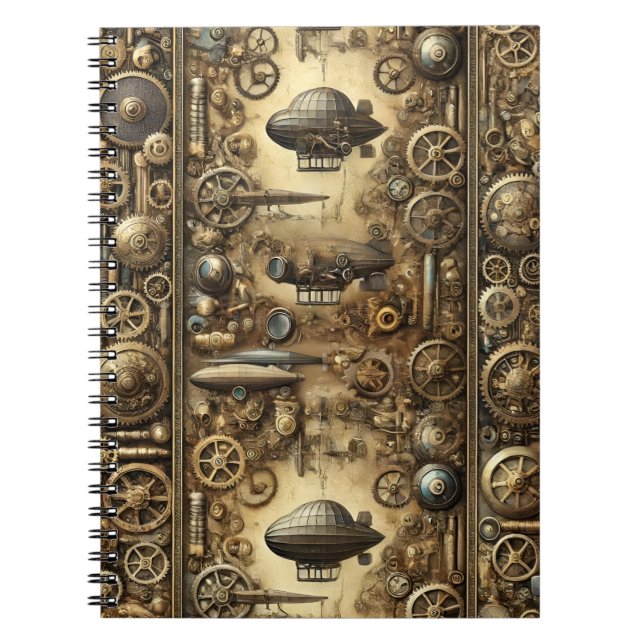 Steampunk Retro-Futuristic  Notizblock (Vorderseite)