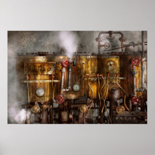 Steampunk - Rohrleitungen - Destillationsapparat Poster