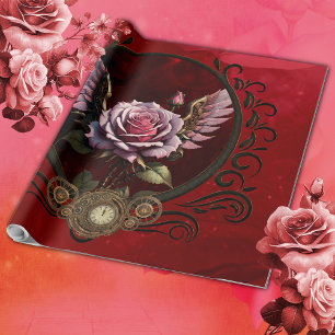 Steampunk-Rose Geschenkpapier