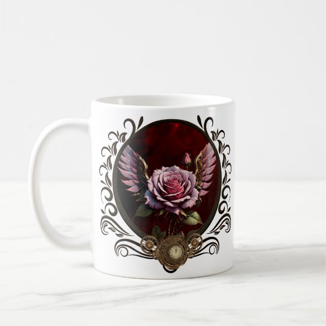 Steampunk-Rose Kaffeetasse (Links)