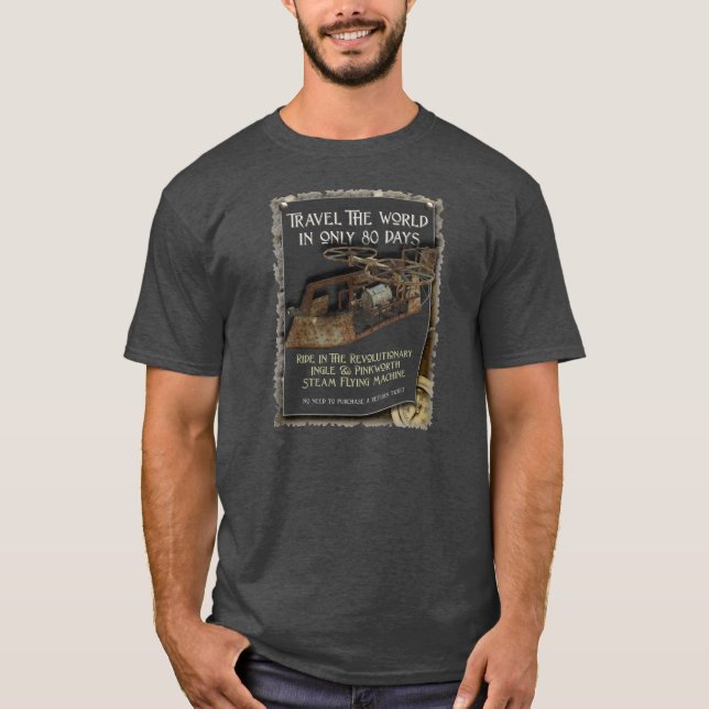 Steampunk rostige Flugmaschine T-Shirt (Vorderseite)