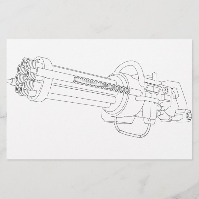Steampunk Rotation Gun Briefpapier (Vorderseite)