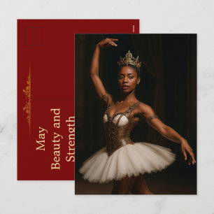 Steampunk Royal Ballerina Elegante Fantasie Feiertagspostkarte