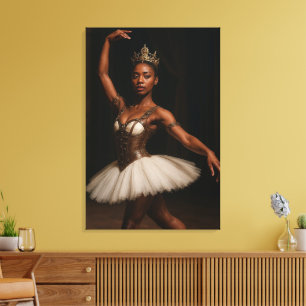 Steampunk Royal Ballerina Elegante Fantasie Leinwanddruck