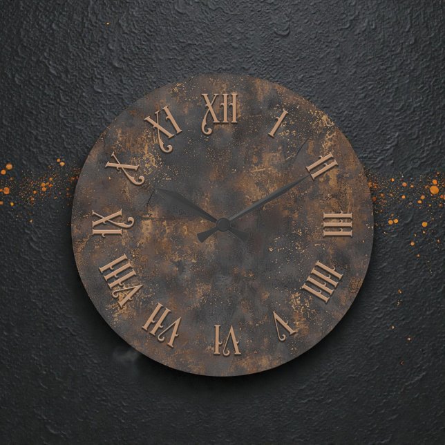 Steampunk Rustic Metal Wall Clock Große Wanduhr (Von Creator hochgeladen)