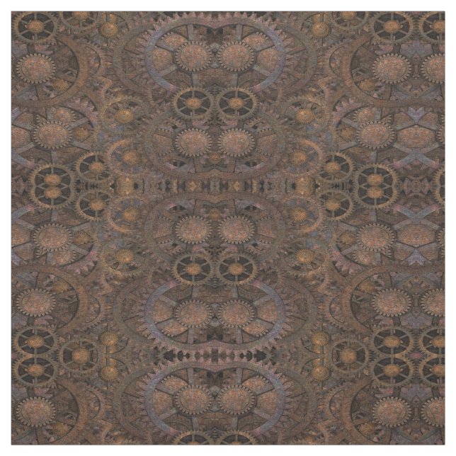 Steampunk Rusty Cogs Fabric Stoff (Muster)