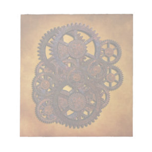Steampunk Rusty Gears Notizblock