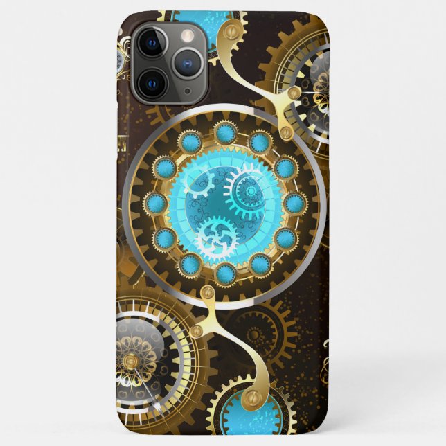 Steampunk Rusty Hintergrund mit türkisfarbenen Lin Case-Mate iPhone Hülle (Rückseite)