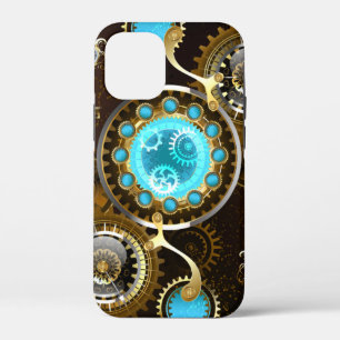 Steampunk Rusty Hintergrund mit türkisfarbenen Lin Case-Mate iPhone Hülle