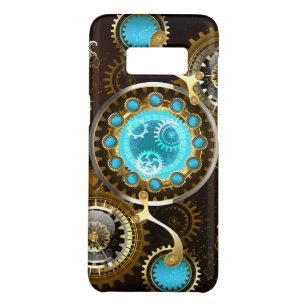 Steampunk Rusty Hintergrund mit türkisfarbenen Lin Case-Mate Samsung Galaxy S8 Hülle