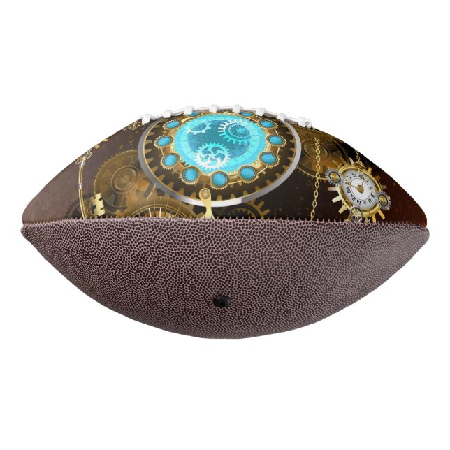 Steampunk Rusty Hintergrund mit türkisfarbenen Lin Football (Gedreht 270)