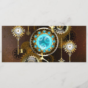 Steampunk Rusty Hintergrund mit türkisfarbenen Lin Programm