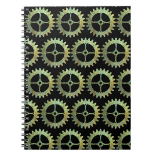 Steampunk Rusty Uhrwerk Gears Notizblock