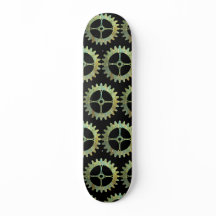 Steampunk Rusty Uhrwerk Gears Skateboard