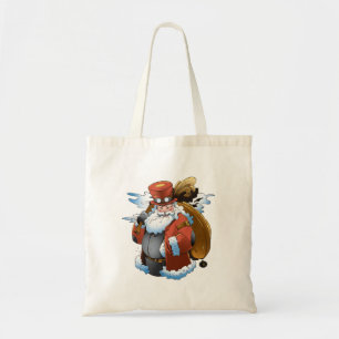 Steampunk Santa Christmas Vintag Style Tragetasche